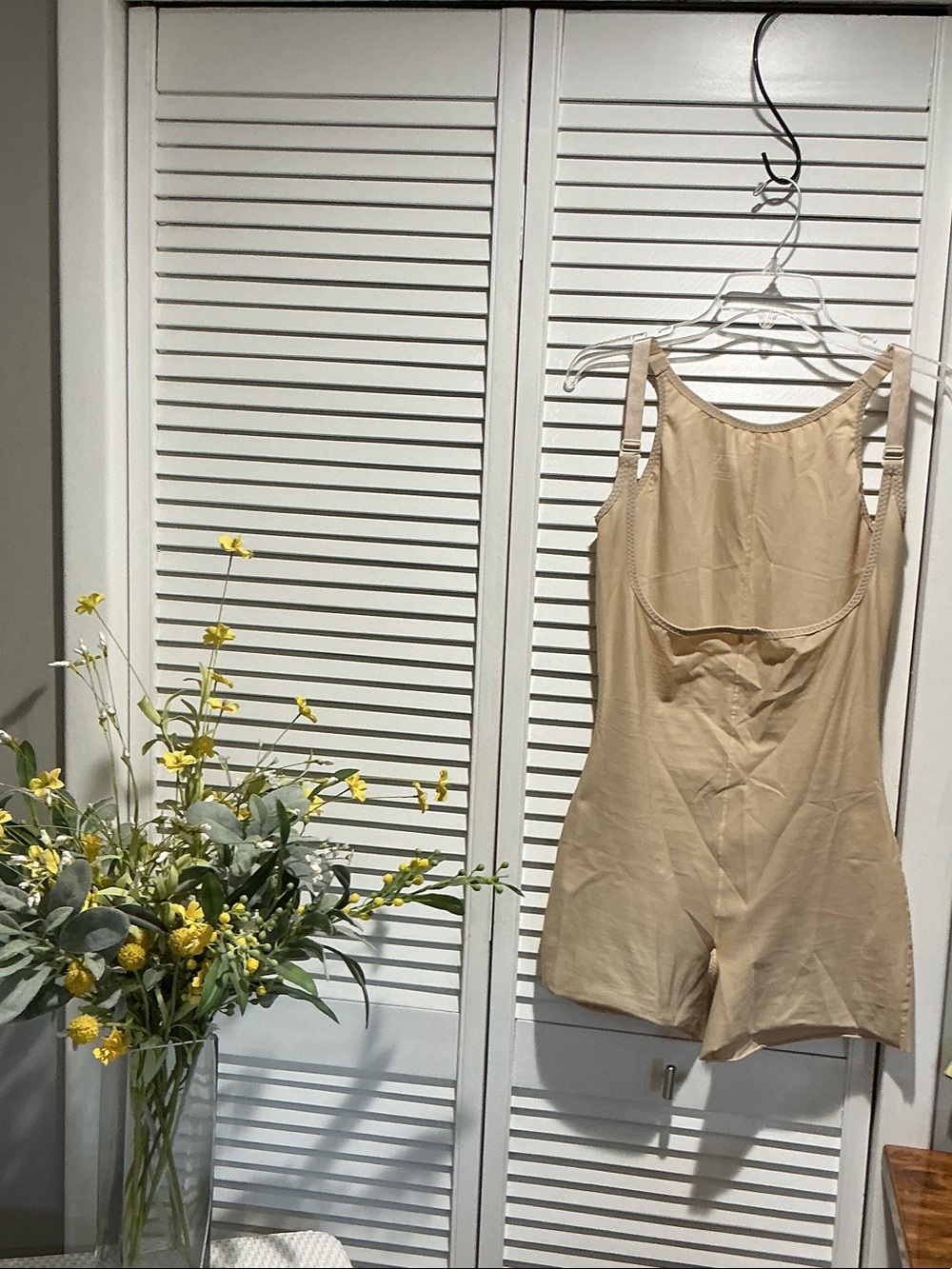 Beige Women's Shaping Romper Bodysuit